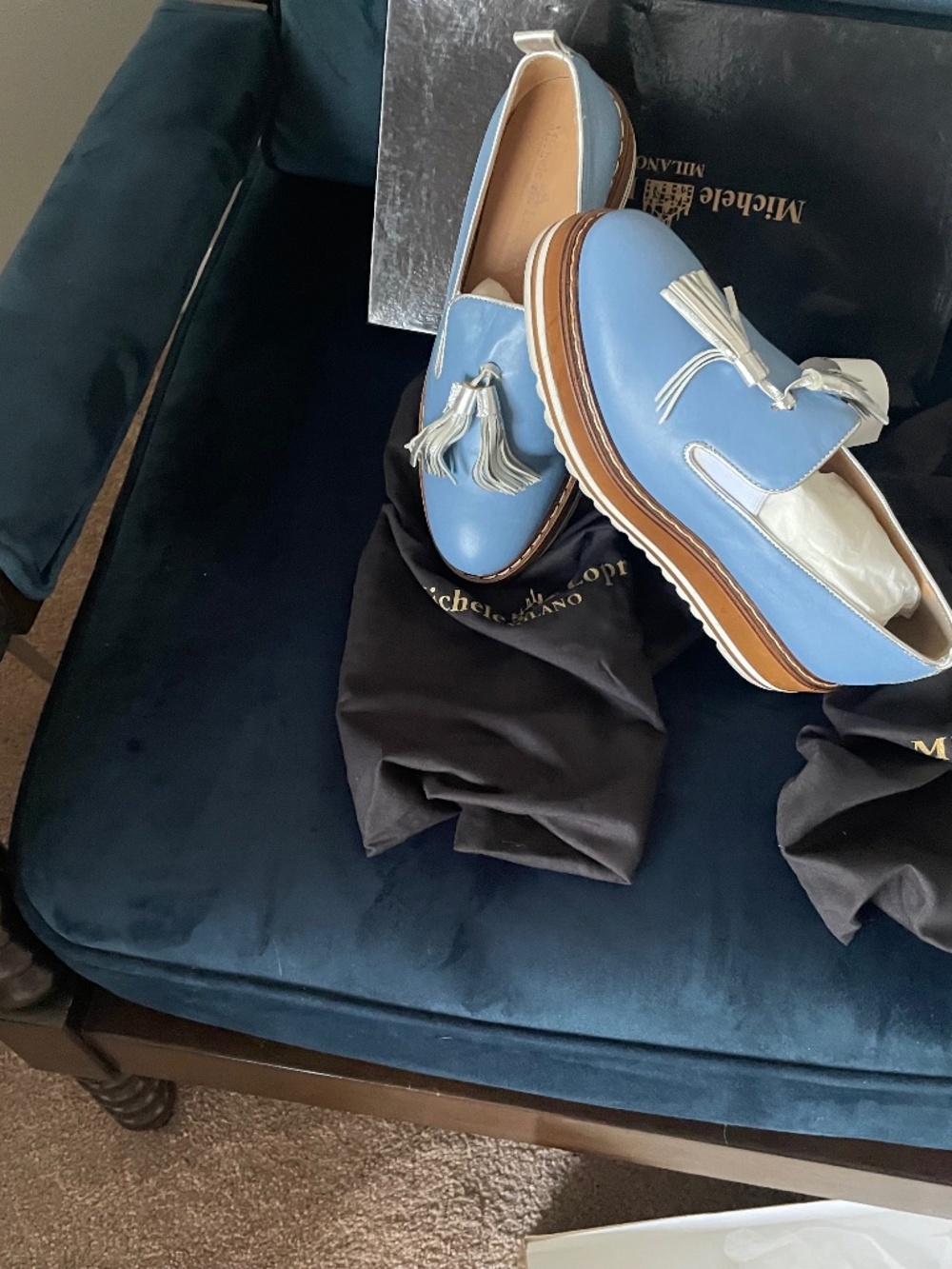 Italian leather loafers